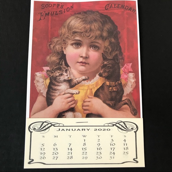 NWT Victorian Girl Magnetic Mini Calendar - Picture 1 of 3